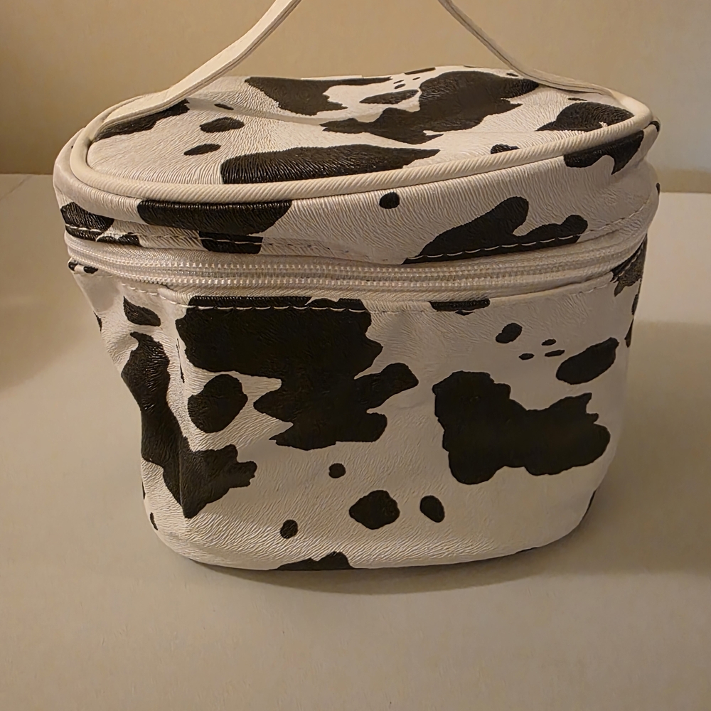 Cow Print Cosmetic Bag